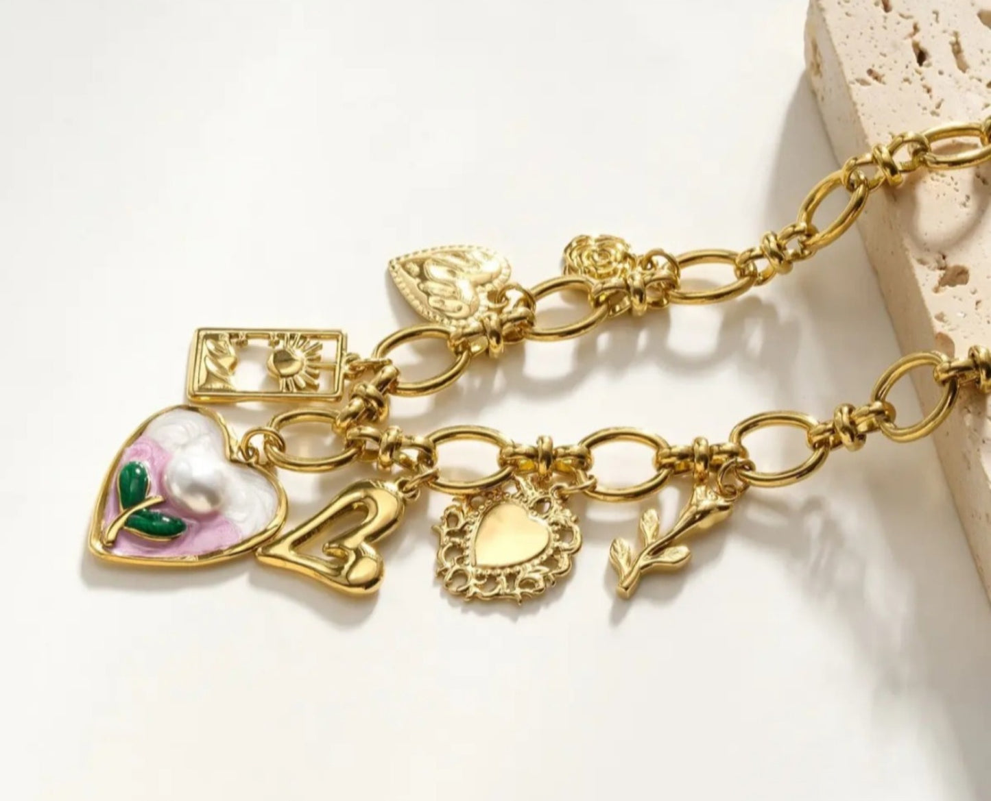 Collier Cœurs & Symboles Romantiques