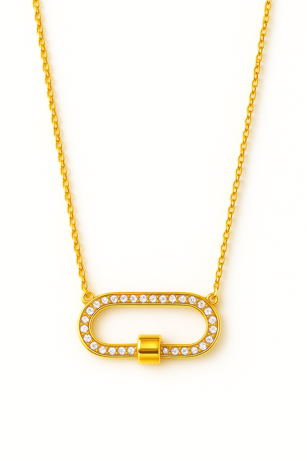 White pearl necklace & gold starfish pendant – Stainless steel