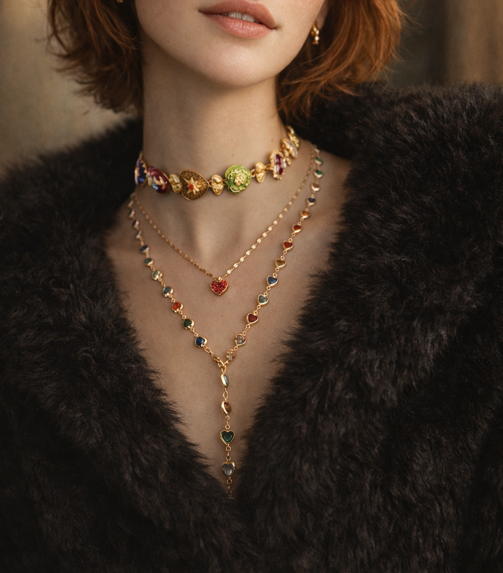 Sacred Hearts choker necklace