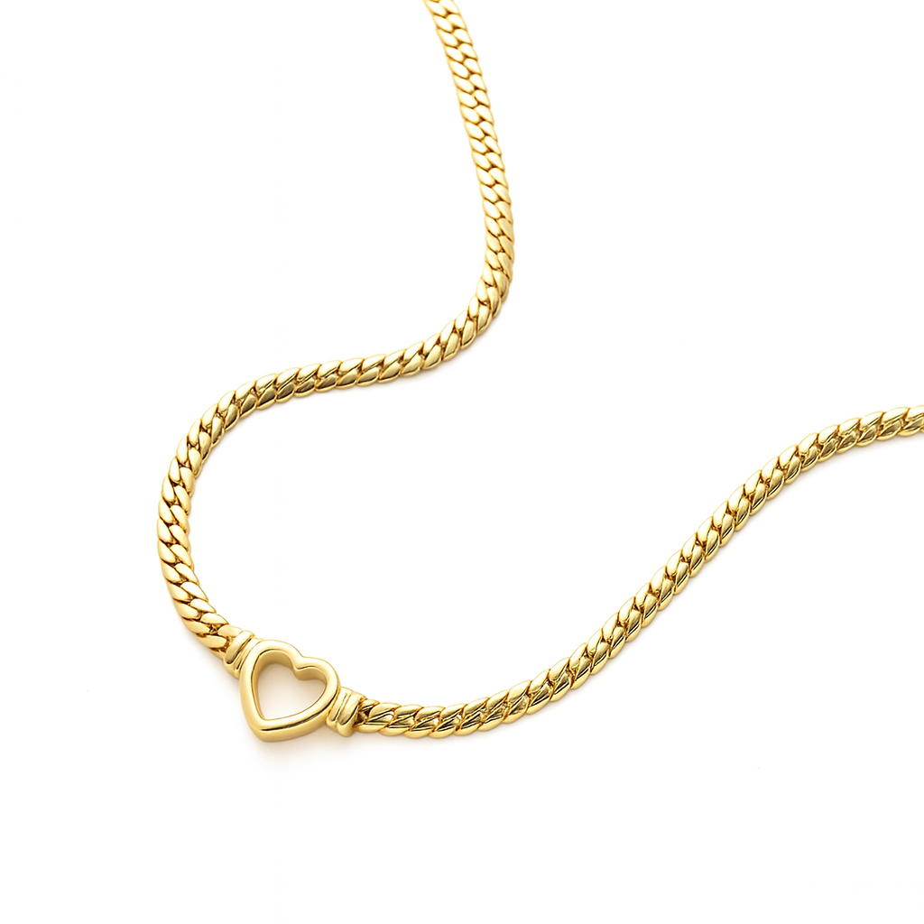 Collier Choker Chaine Cœur