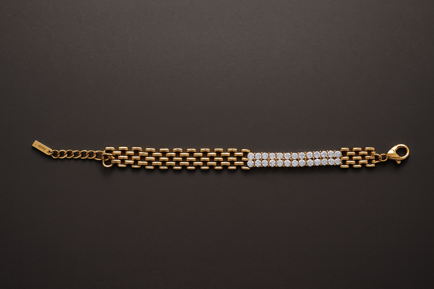 Bracelet Maillage Royal & Éclat Cristallin
