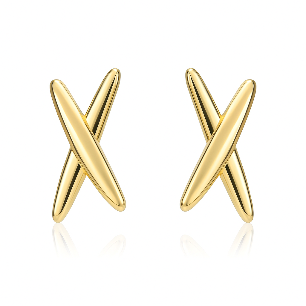 Gold earrings - XOXO