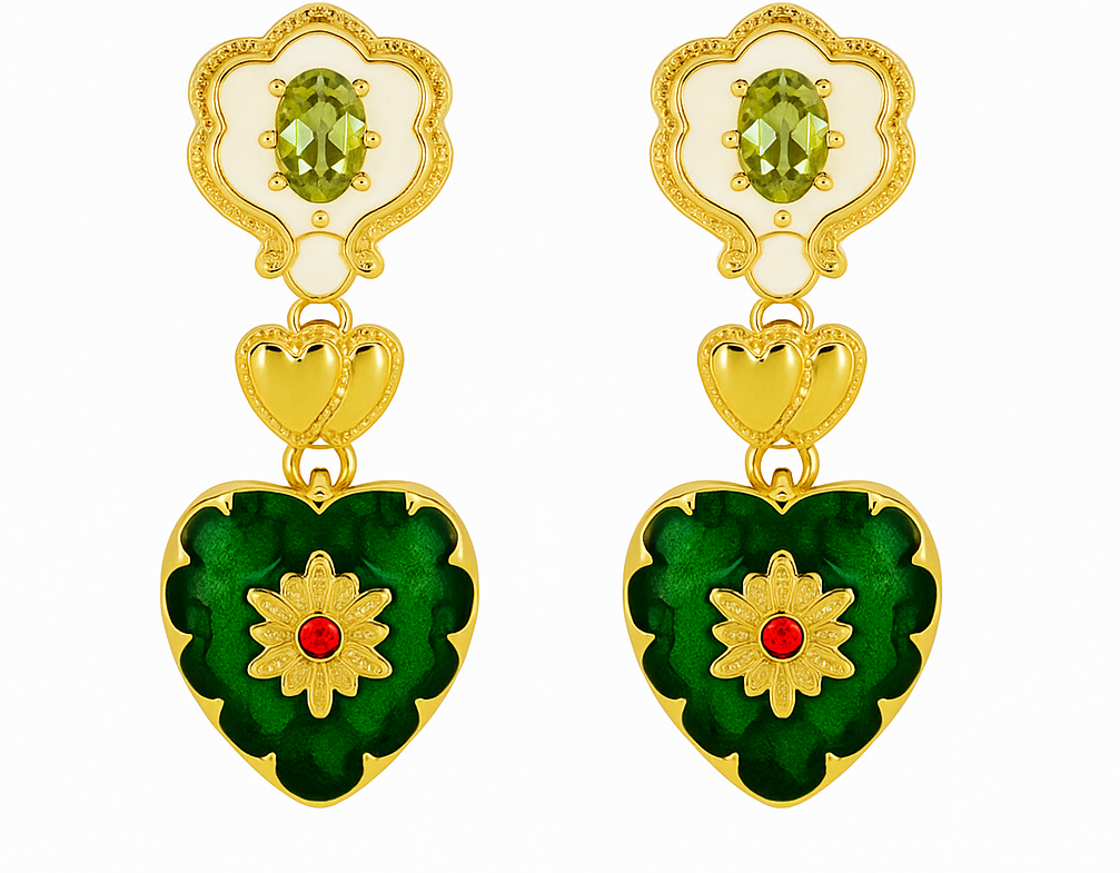 Boucles d'oreilles Cœur d’Aurore