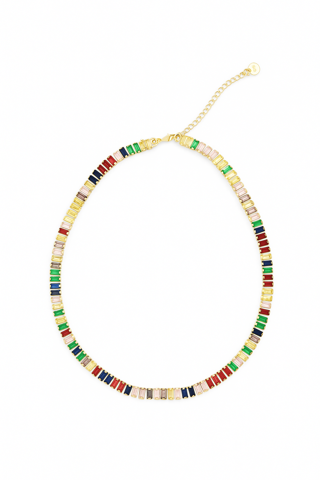 Collier Choker Tennis multicolore