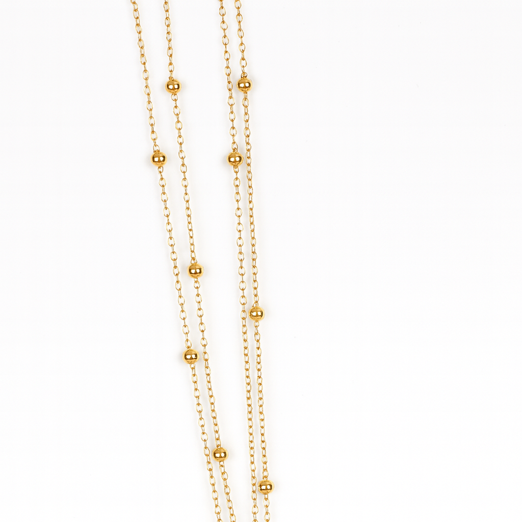 Collier Choker Multi-Chaînes à Billes