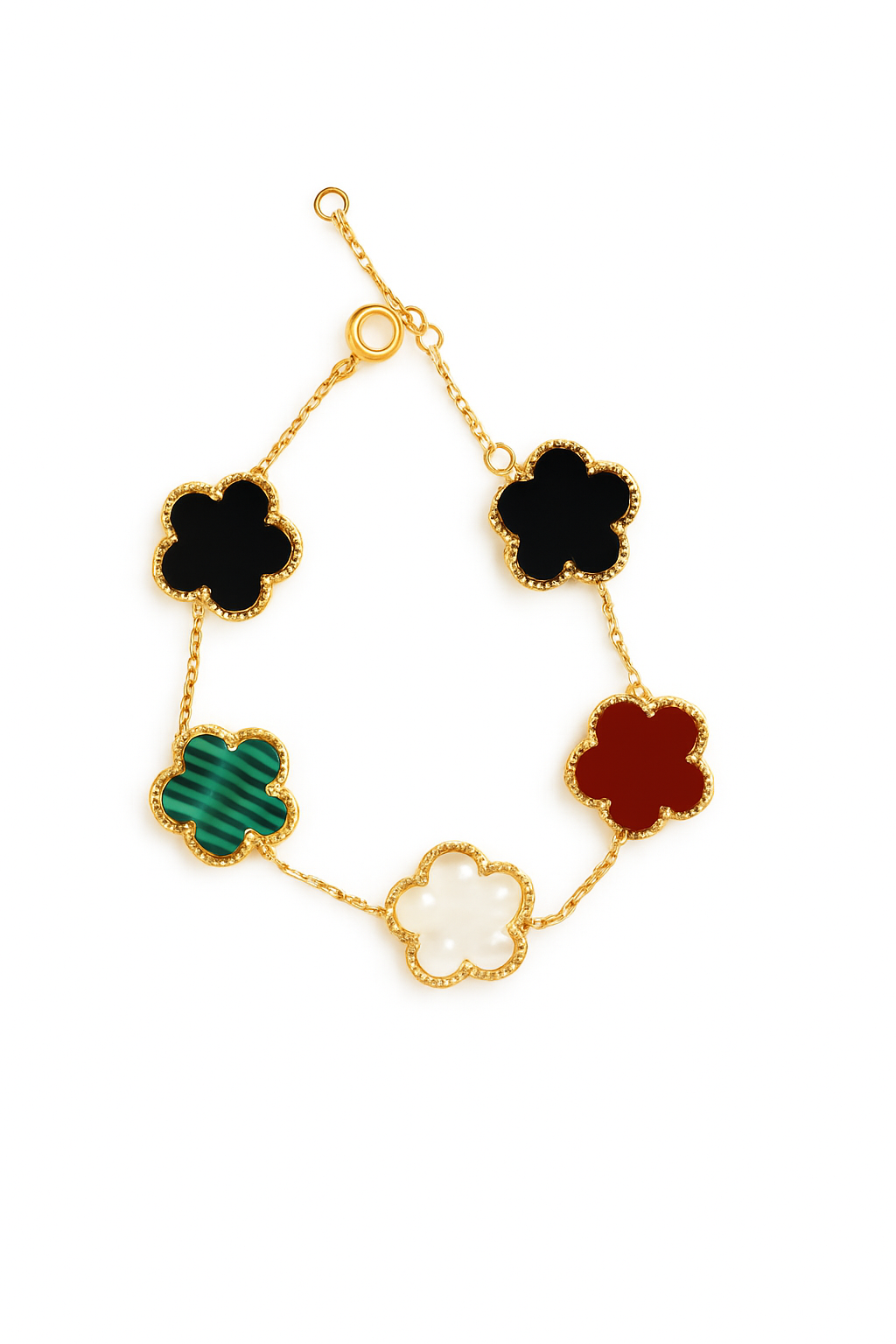 Bracelet trèfles multicolores