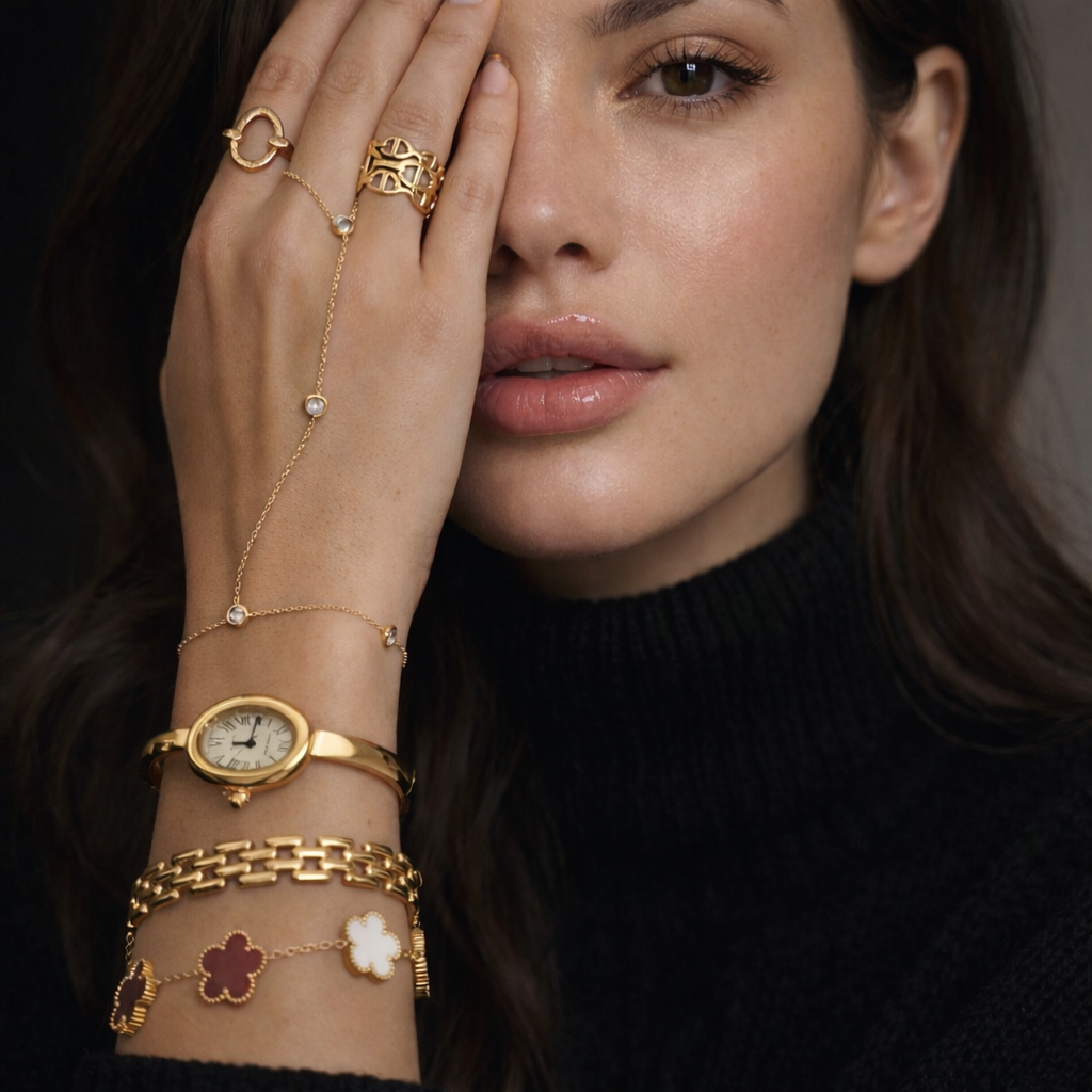 Bracelet Chaîne de Main Éclat de Goutte