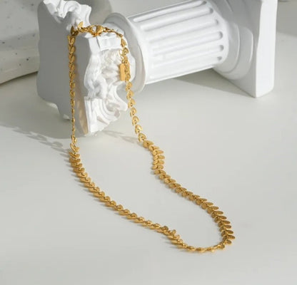 Collier Choker Feuilles d'Olivier