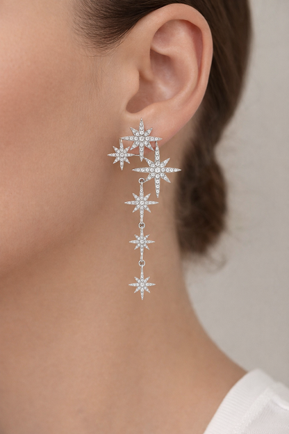 Pendientes con brillo estelar