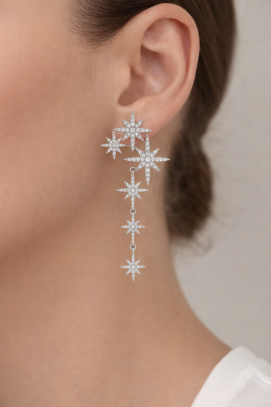 Pendientes con brillo estelar