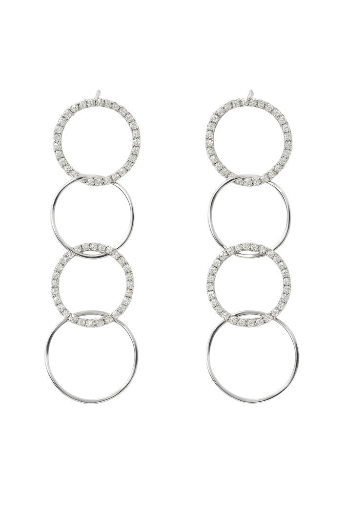 Pendientes de cristal de triple aro