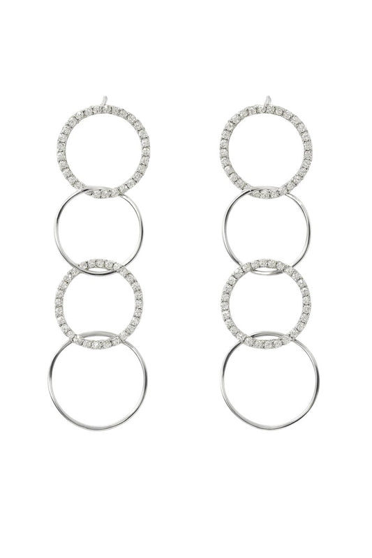 Pendientes de cristal de triple aro