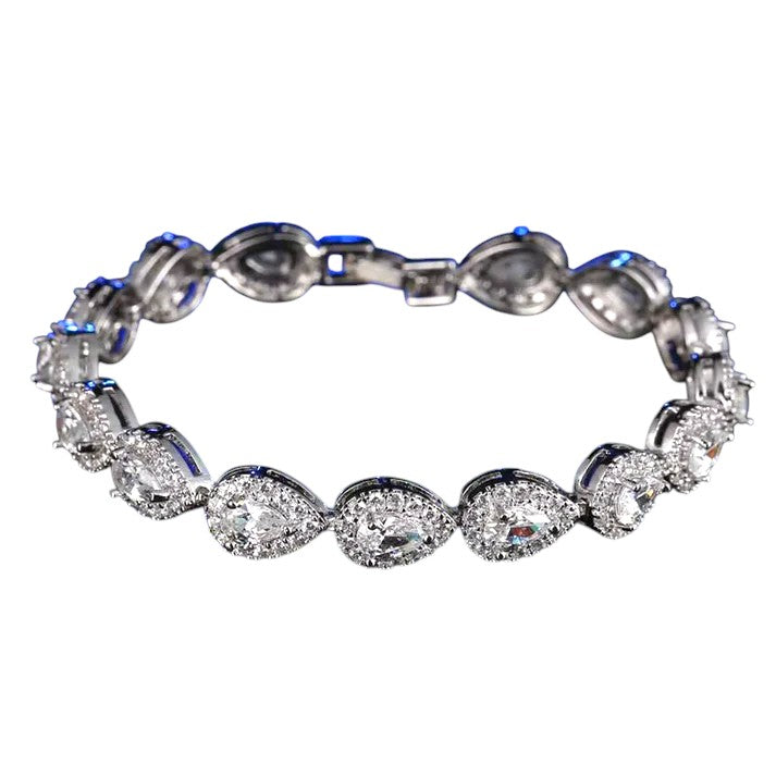 Pulsera de cristal blanco