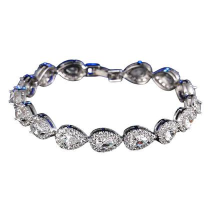 Pulsera de cristal blanco