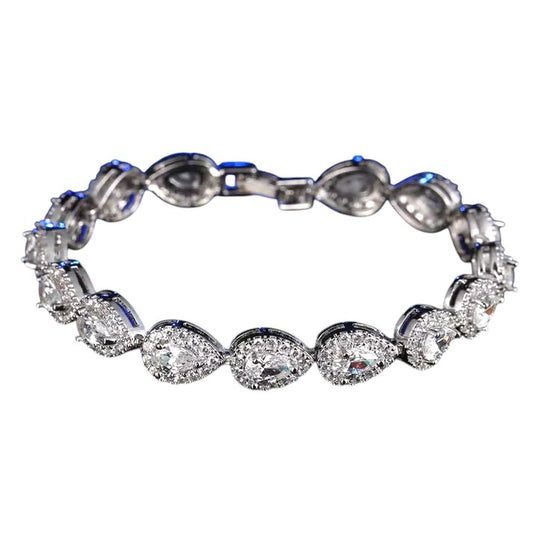Pulsera de cristal blanco