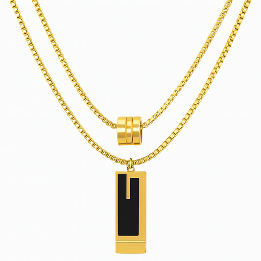 Collier Royal Gold Noir & Or