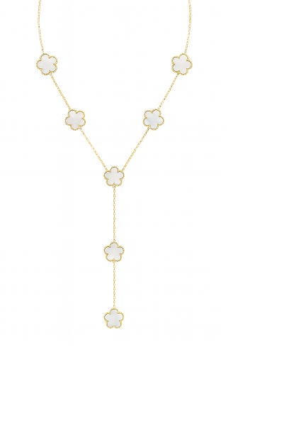 Collier Y Trèfle blanche