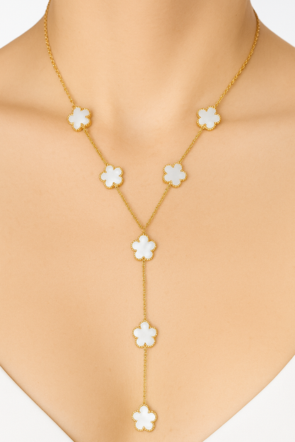 Collier Y Trèfle blanche