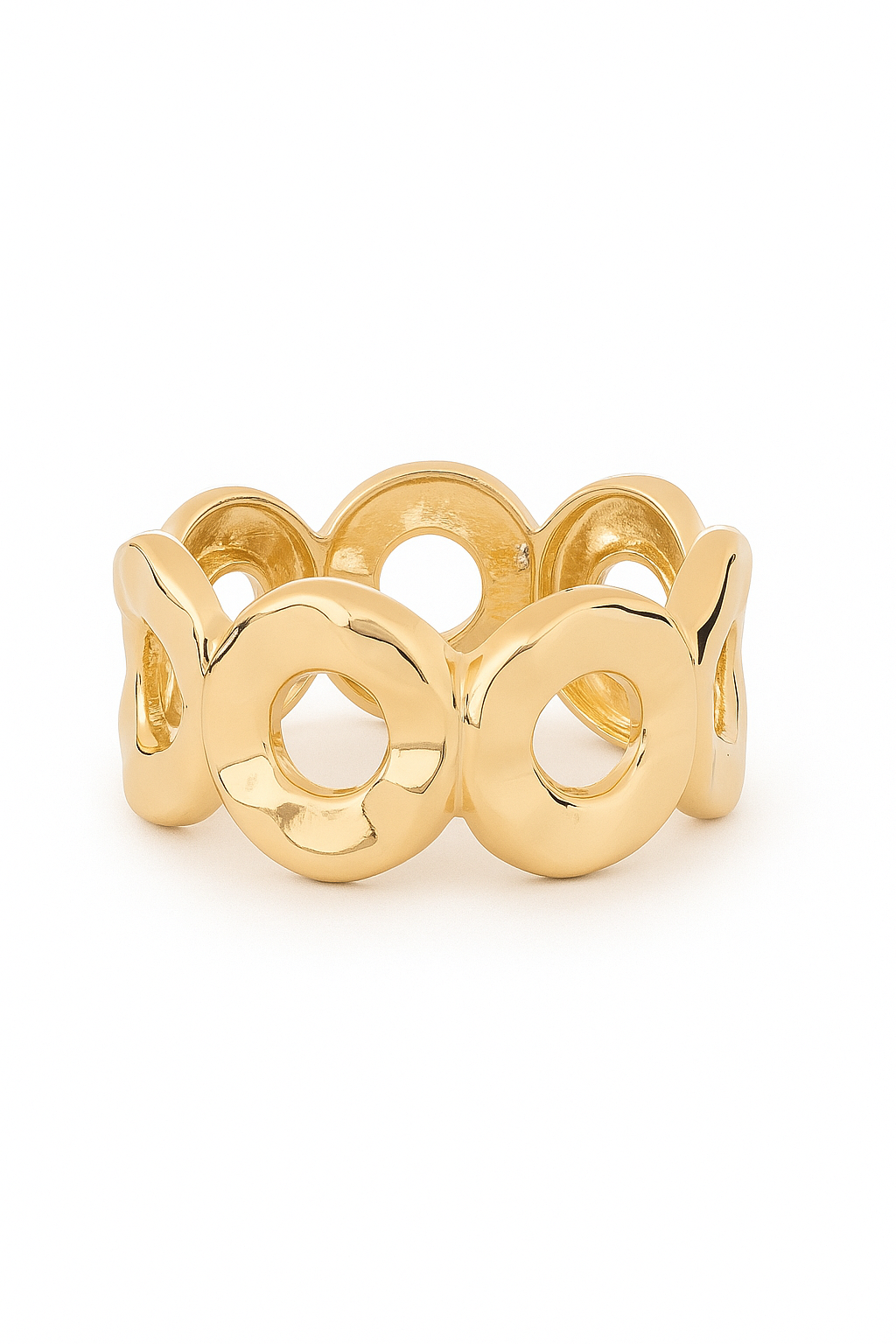 Bracelet doré “Aria” à maillons sculptés