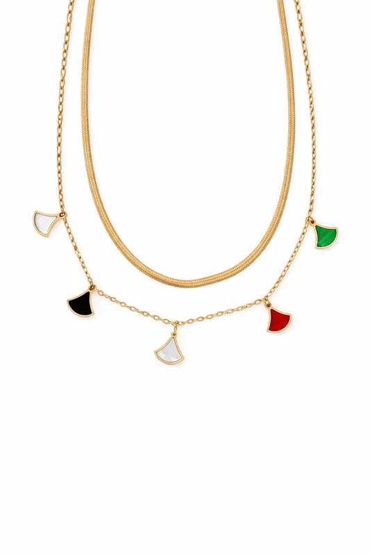 Collier Charms éventails