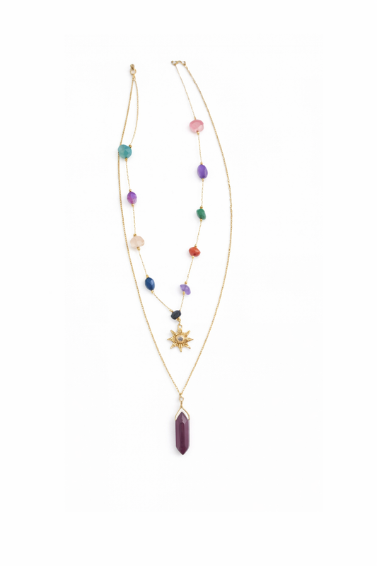 Collier Éclat d’Améthyste - pierres naturelles