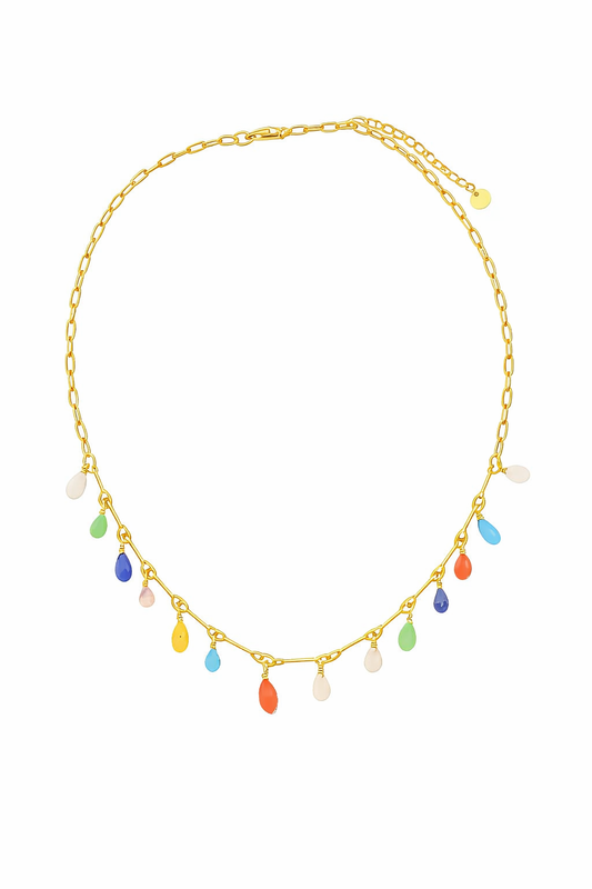 Collar de borlas en forma de gota