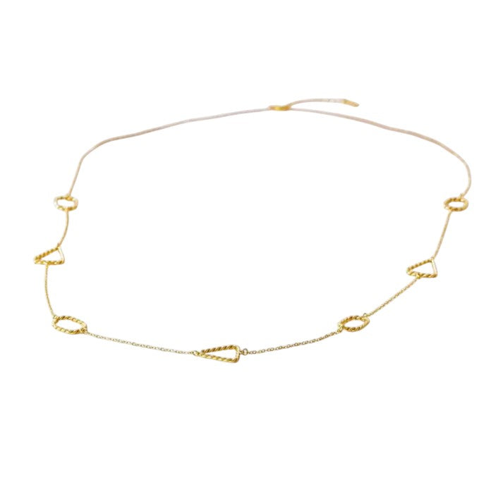Collier Sautoir Formes Géométriques Ajourées