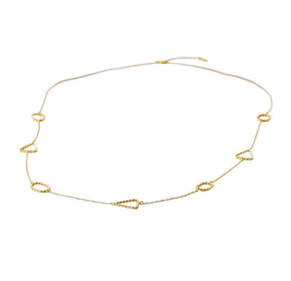 Collier Sautoir Formes Géométriques Ajourées