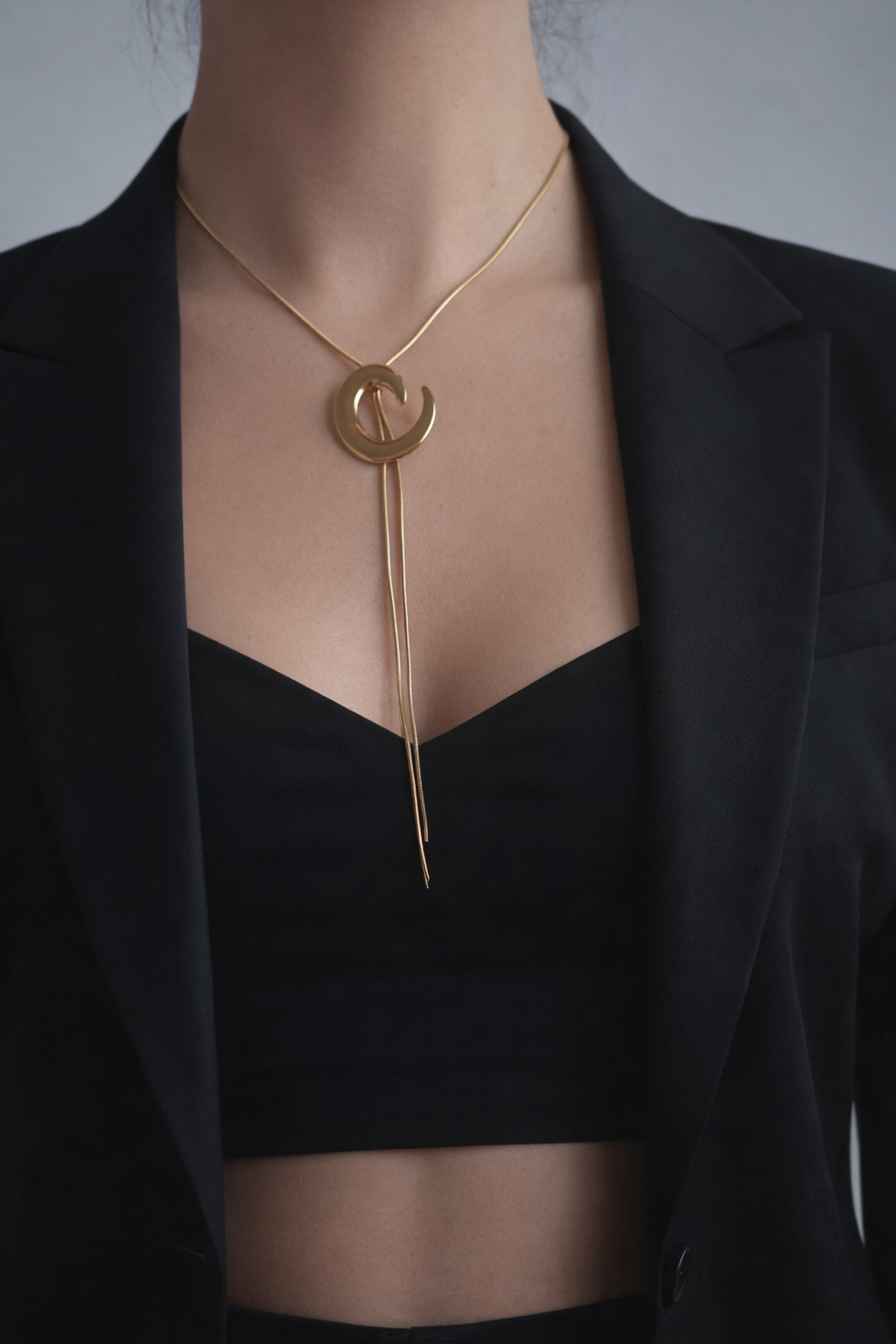 Collar de luna ajustable en forma de Y