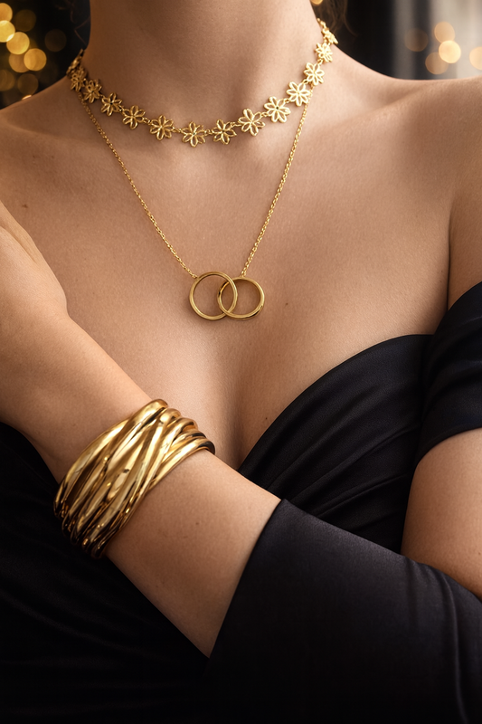 Collier Choker Fleur Creuse