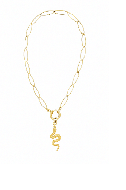 Collier doré serpent