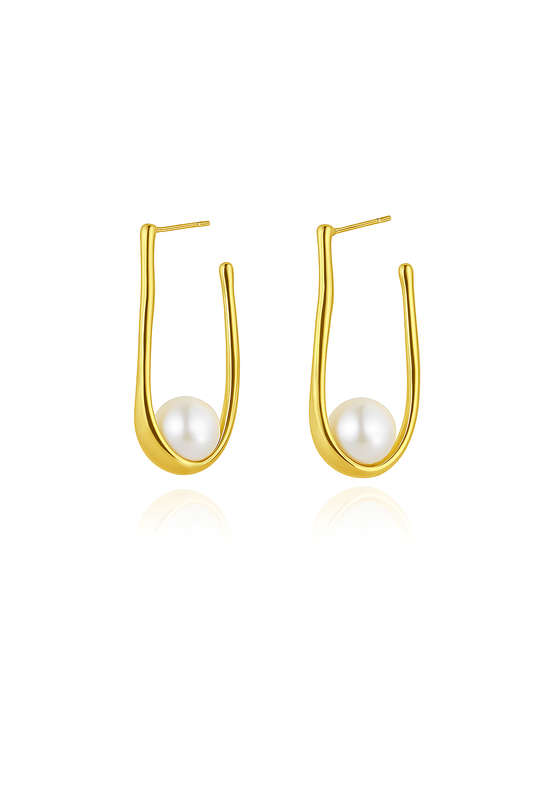 Boucles d’oreilles Luna – Goutte dorée