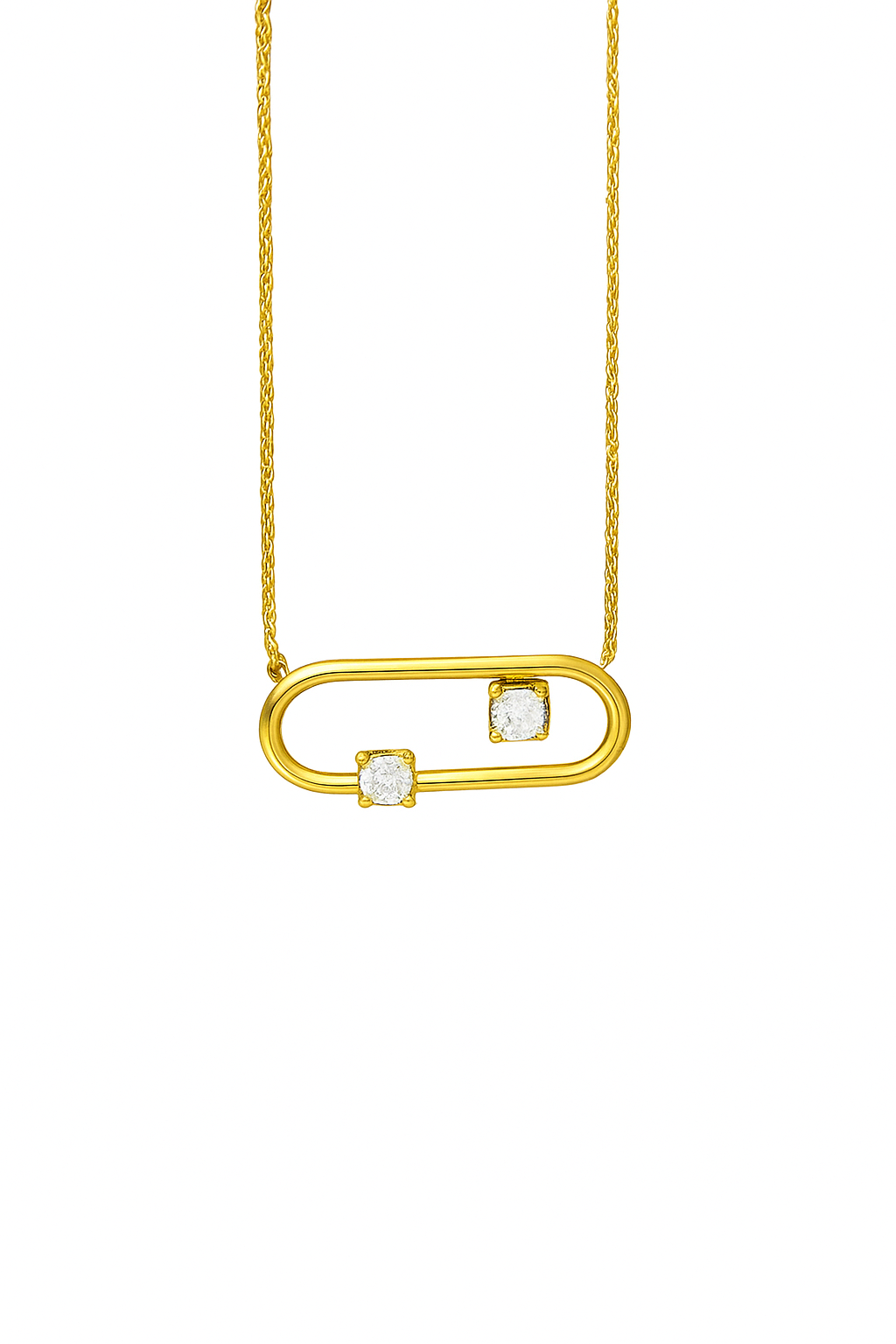 stackable pendant necklace - stainless steel