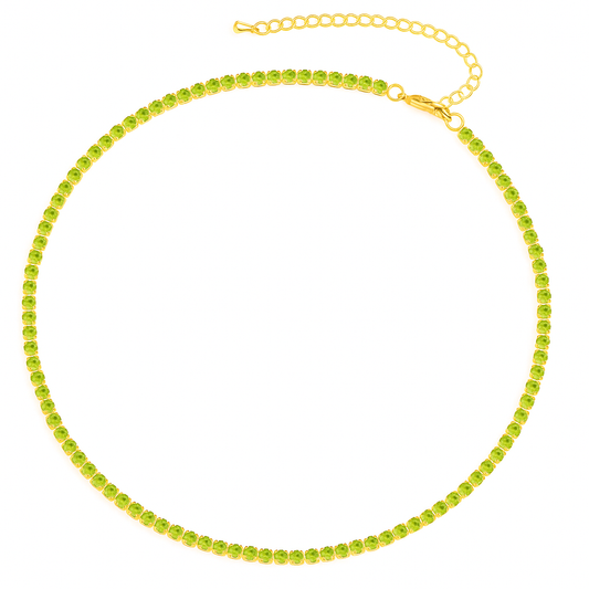 Collier Choker tennis vert