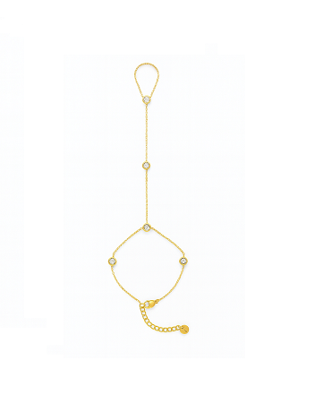 Bracelet chaine de main zircons