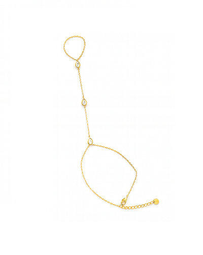 Bracelet Chaîne de Main Éclat de Goutte
