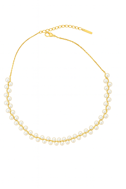 Collier ras-du-cou Perlé Or Fin