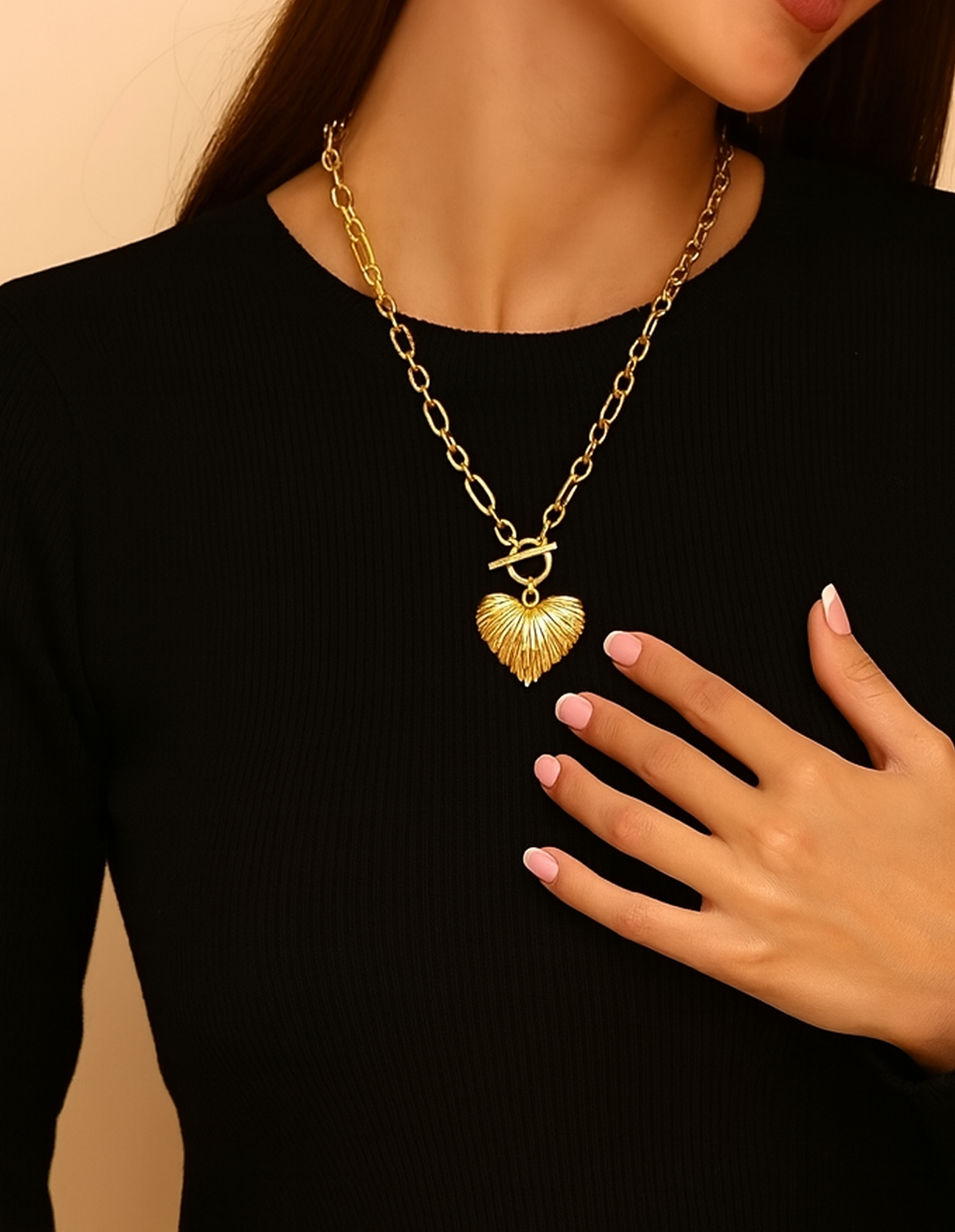 Collier Cœur coquillage