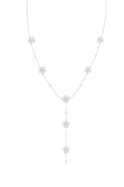 Collier Y fleurs délicates