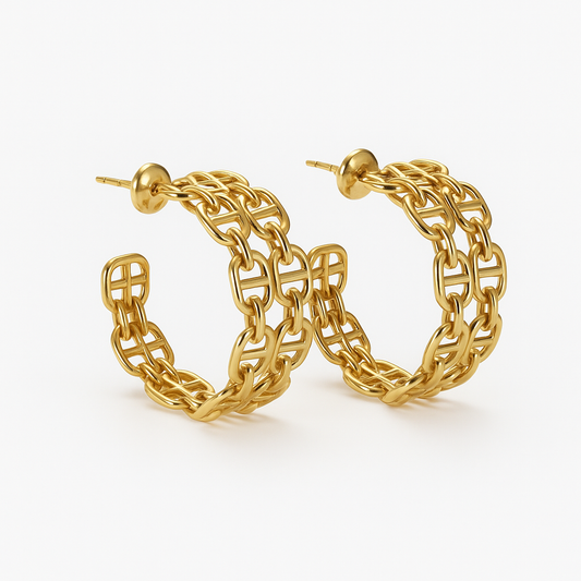 Boucles d’oreilles Golden Link