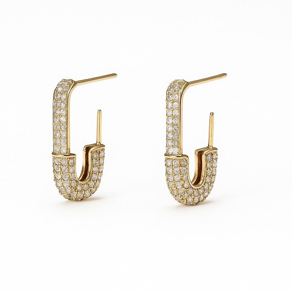 Boucles d’oreilles épingle strass