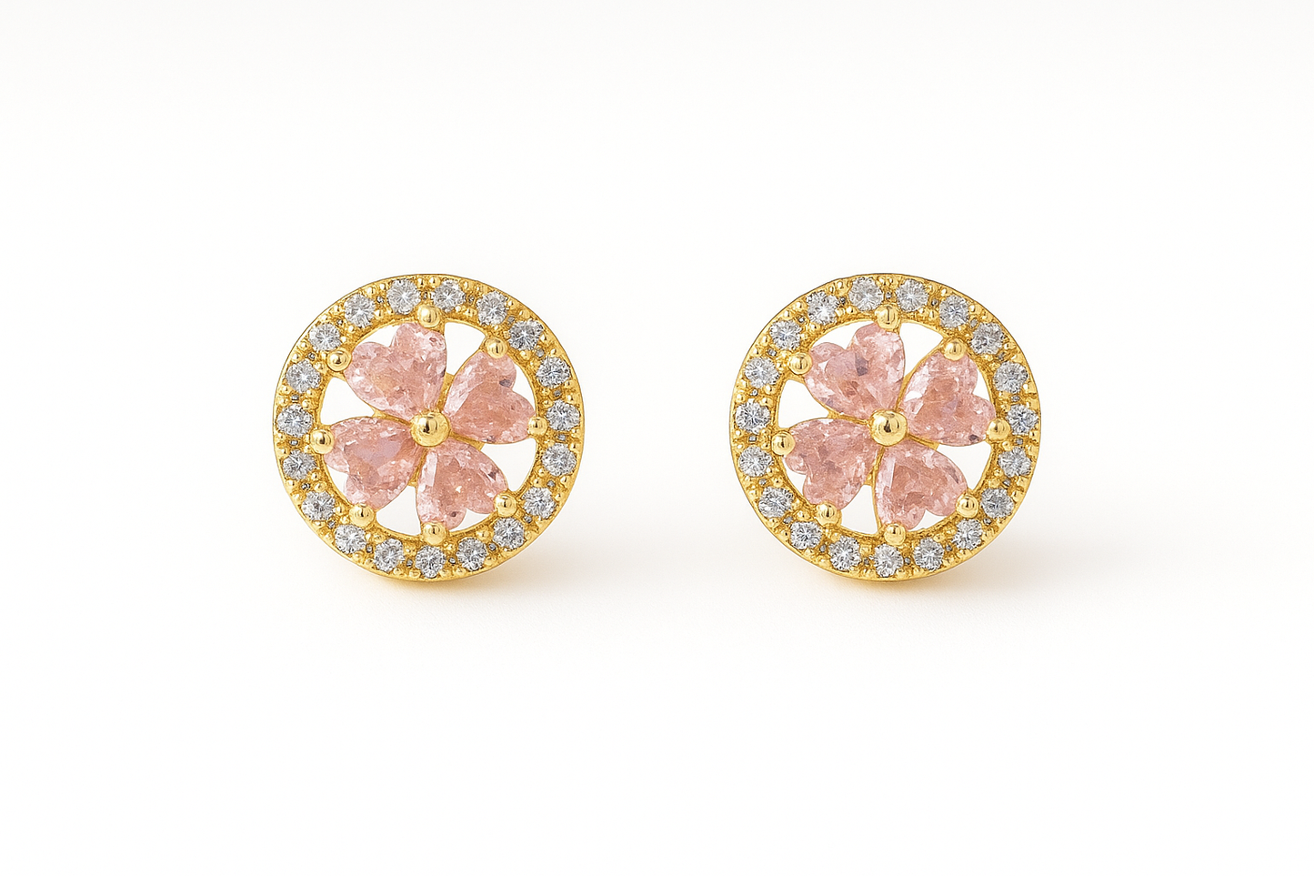 Boucles d’oreilles Fleur Rosée