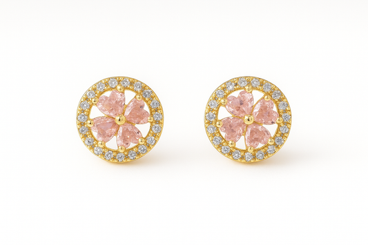 Boucles d’oreilles Fleur Rosée