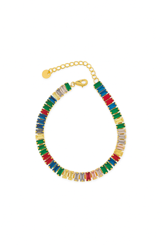 Bracelet tennis multicolore