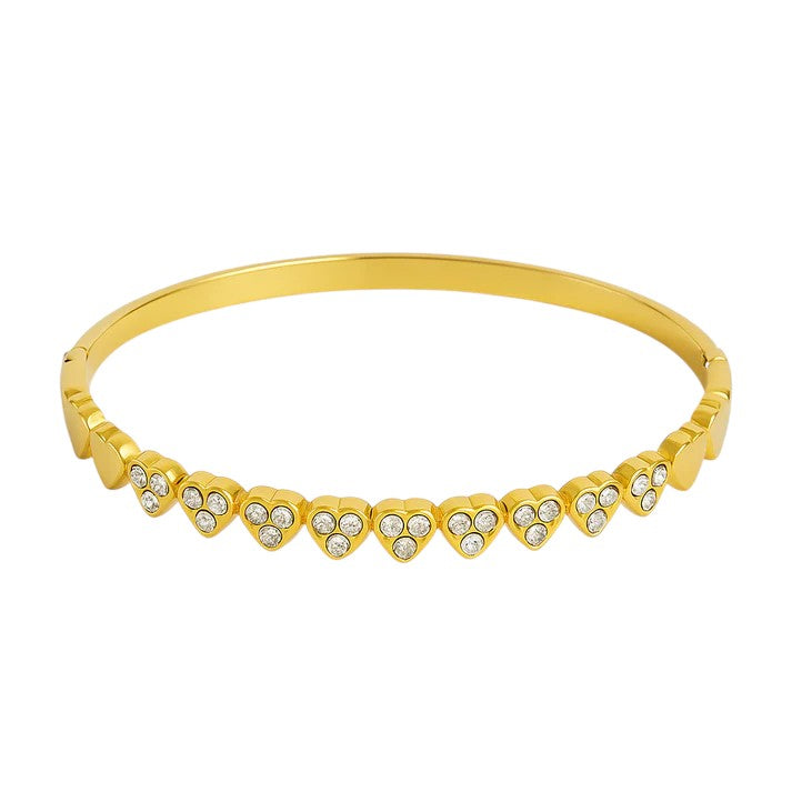 Pulsera de corazón brillante