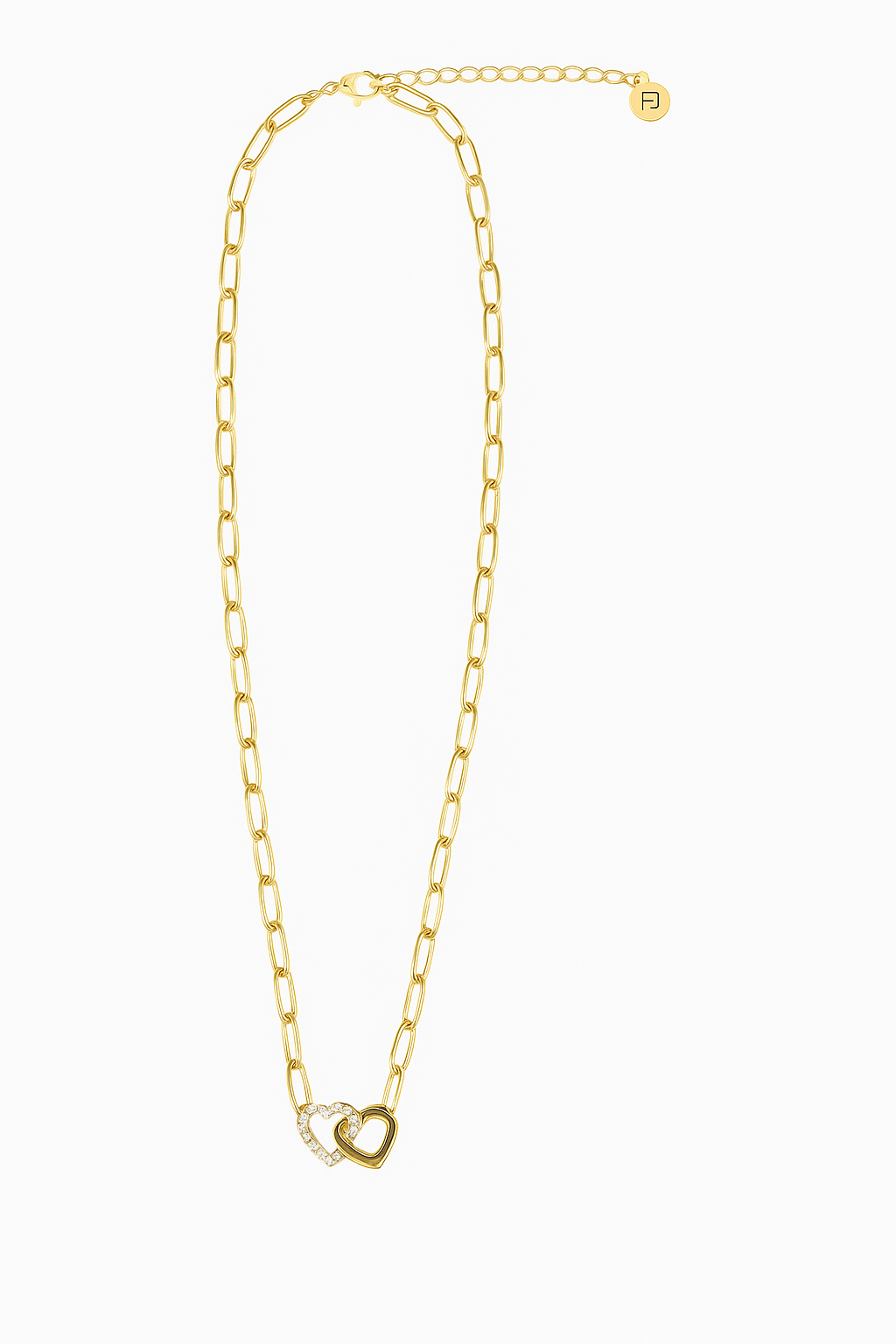 Collier double cœur