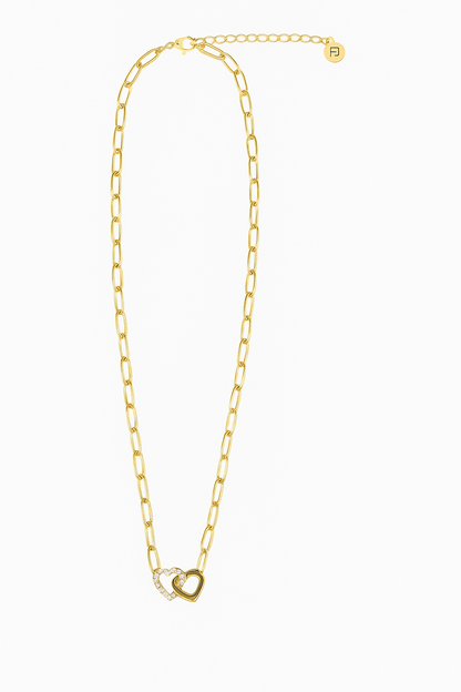 Collier double cœur