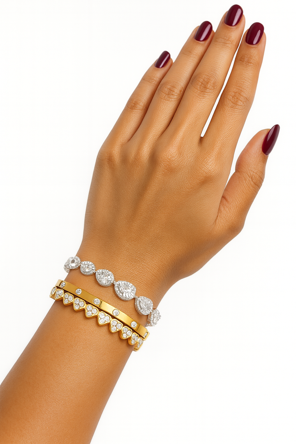 Pulsera de corazón brillante