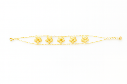 Bracelet Fleur d’Or gravées