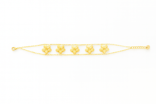 Bracelet Fleur d’Or gravées